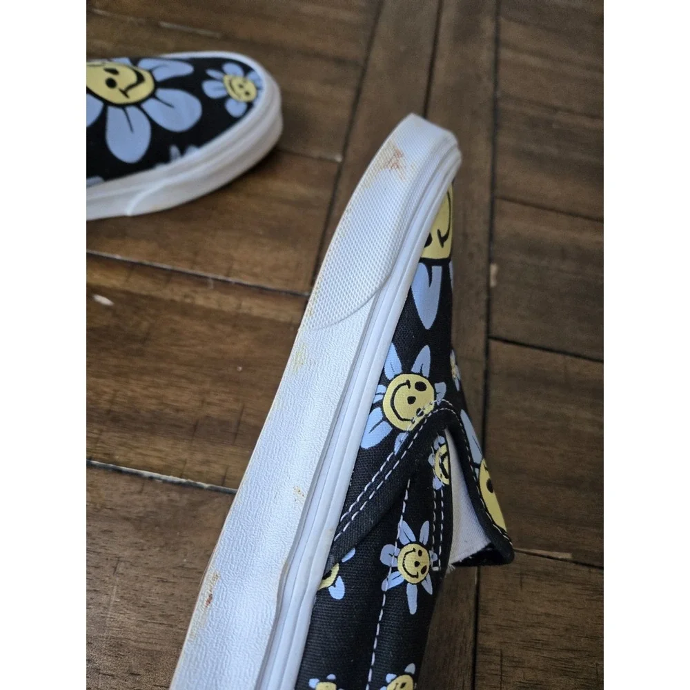 Vans Classic Slip-On Trippy Grin Floral Multicolor Canvas Shoes M- 7 W-8.5